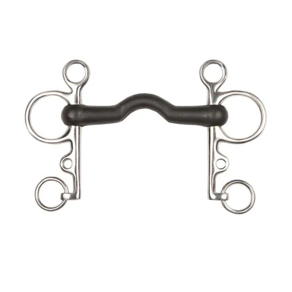 Bocado Pelham Inglesa goma Inox (12.5/13.5). REF 001900