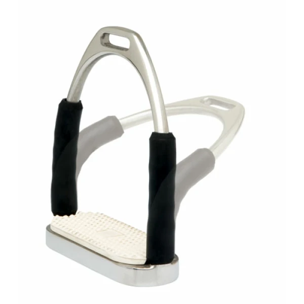 Estribo Ingles Inox. Fexible con taco (par). REF 002659