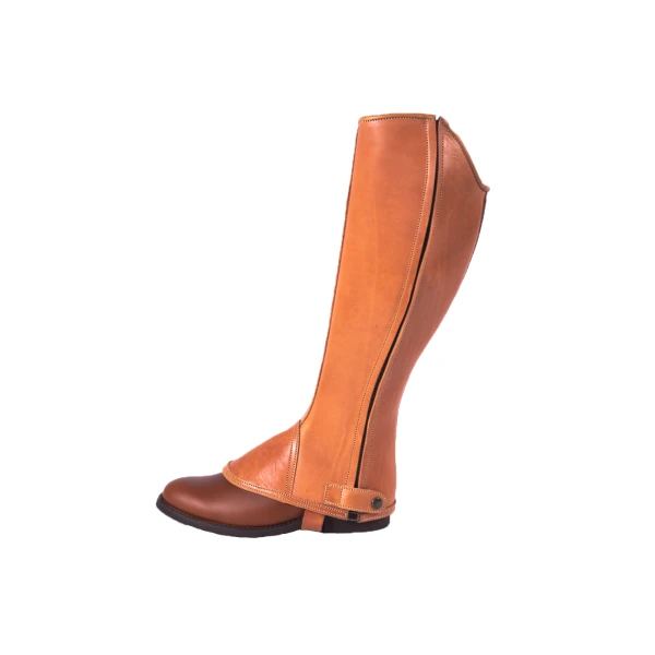 Polaina Mod: Doma piel Vaqueta Natural con cremallera. REF 006358-NAT