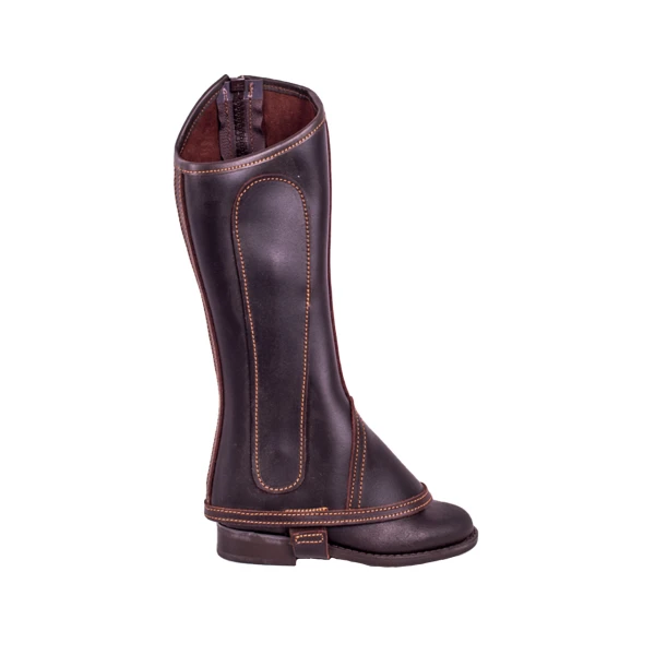 Polaina Mod: Doma piel engrasada Castaña con cremallera Cadete. REF 006360 - Imagen 5
