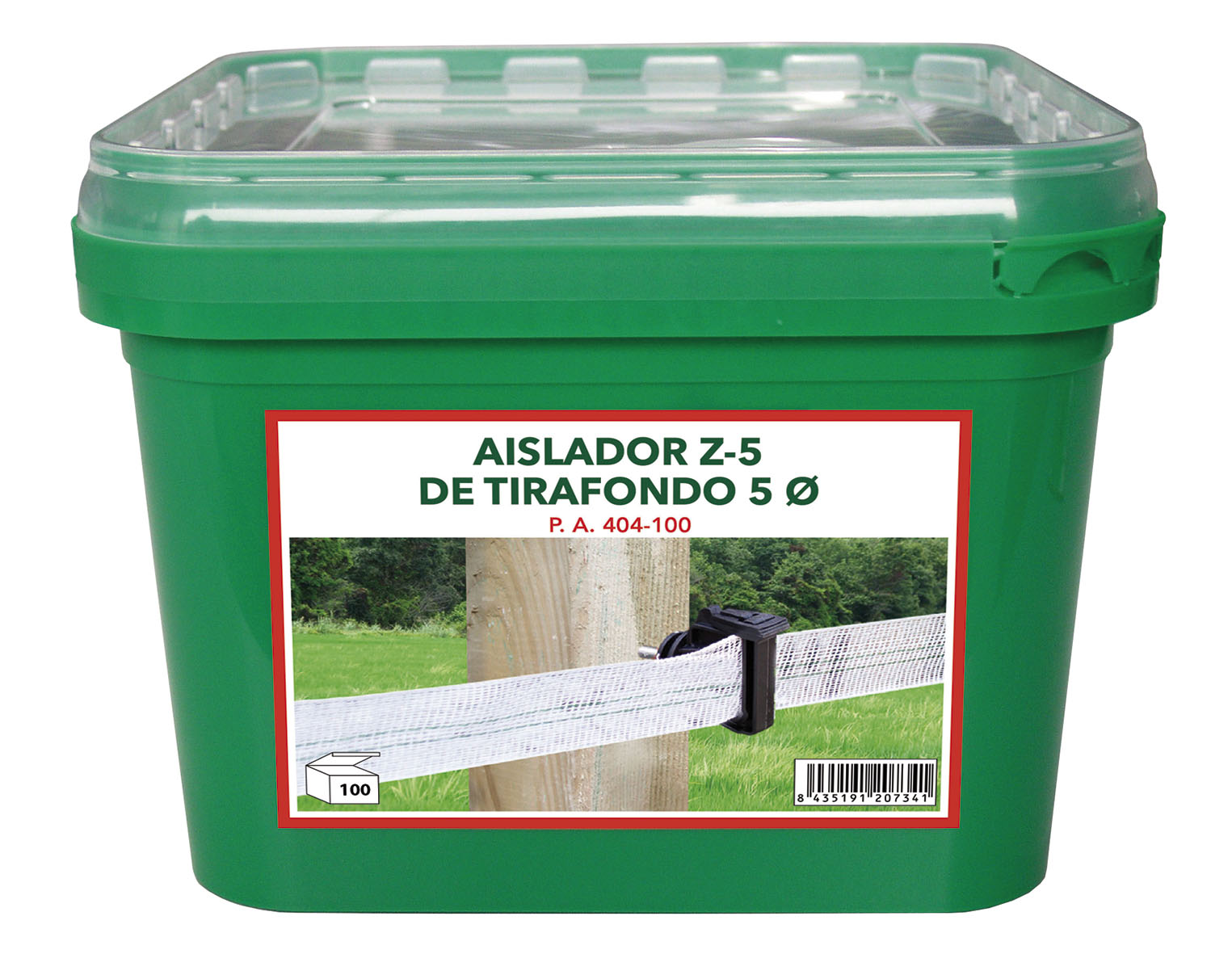 Aislador Z-5 cinta tirafondo 100 unidades cubilete. REF 005369