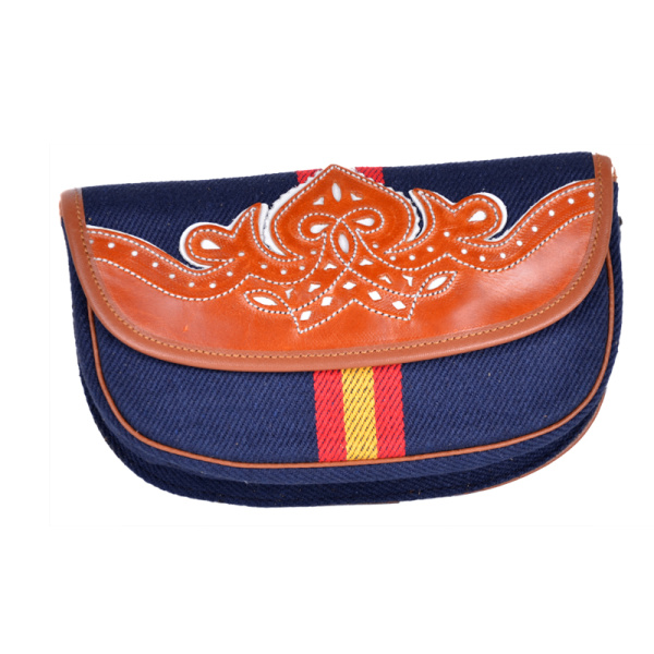 Bolso Amazona Lona y piel picada. REF 007894 - Imagen 4
