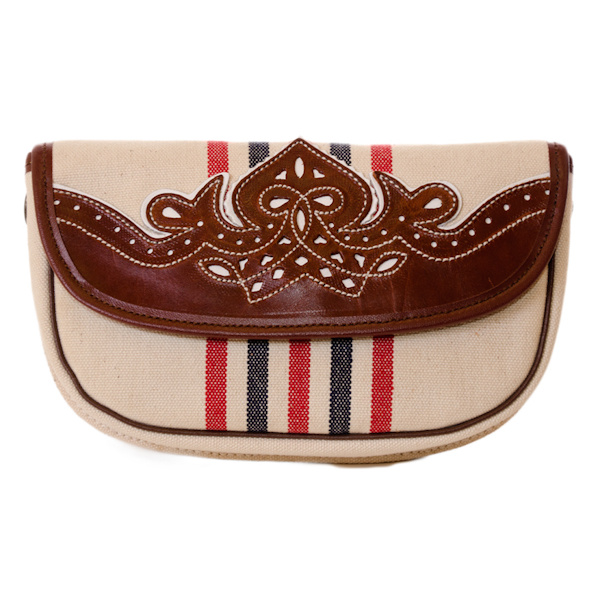 Bolso Amazona Lona y piel picada. REF 007894 - Imagen 3