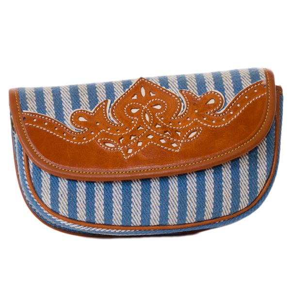 Bolso Amazona Lona y piel picada. REF 007894 - Imagen 5