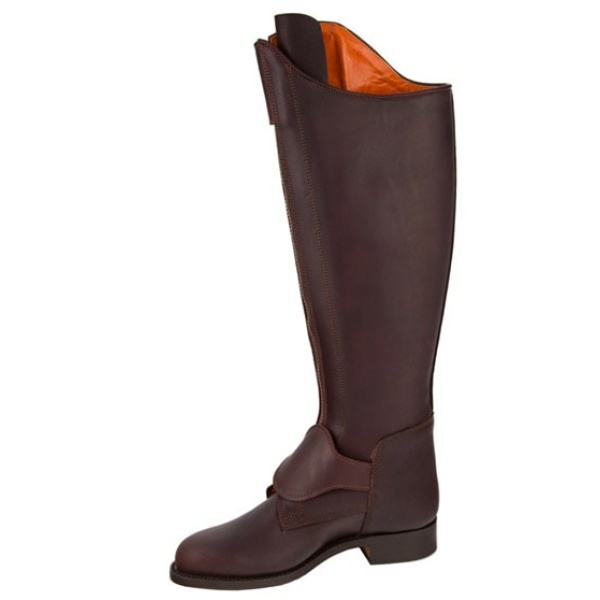 Bota Mod: 1574 Hípica cremallera delantera y salvaestribo s/piel Ternera Marrón. REF 008151-MAR - Imagen 4