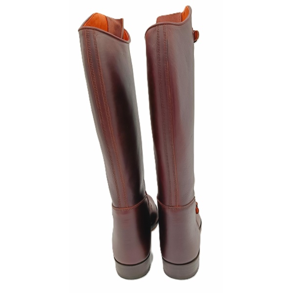 Bota Mod: 1574 Hípica cremallera delantera y salvaestribo s/piel Vaqueta Bronce. REF 008151-BRO - Imagen 5