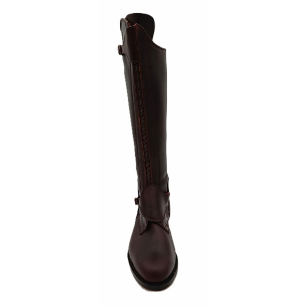 Bota Mod: 1574 Hípica cremallera delantera y salvaestribo s/piel Vaqueta Bronce. REF 008151-BRO - Imagen 3