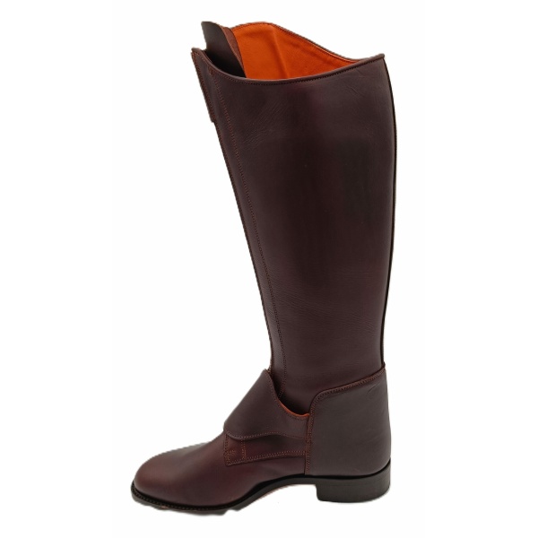 Bota Mod: 1574 Hípica cremallera delantera y salvaestribo s/piel Vaqueta Bronce. REF 008151-BRO - Imagen 4
