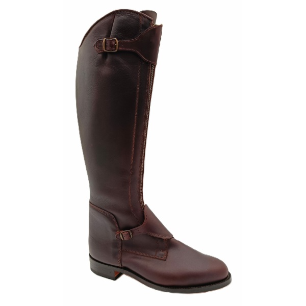 Bota Mod: 1574 Hípica cremallera delantera y salvaestribo s/piel Vaqueta Bronce. REF 008151-BRO - Imagen 2