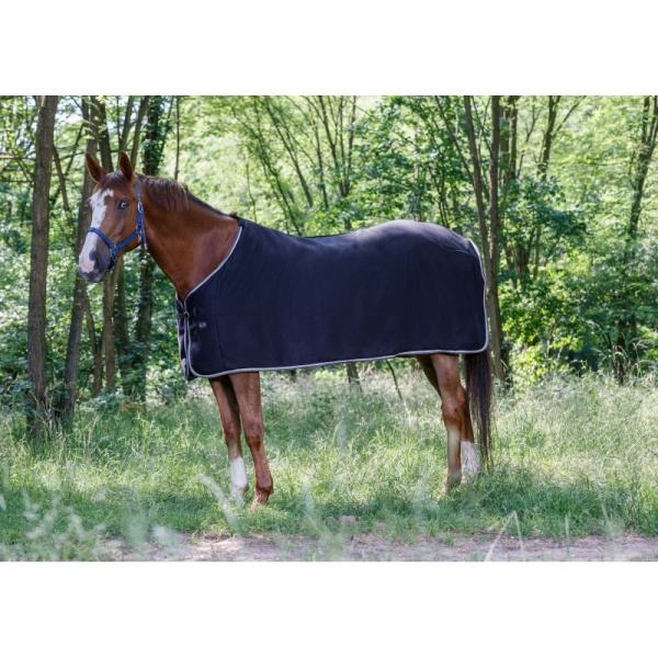 Manta de Secado para Caballo Negro/Gris. REF 009108