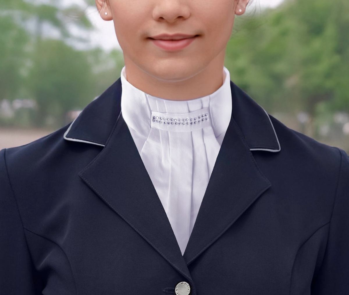 Plastrón Safia blanco. REF 005975