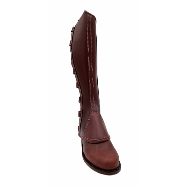 Polaina Mod: Doma piel Vaqueta Cereza 9 engarces. REF 006356-CER - Imagen 2
