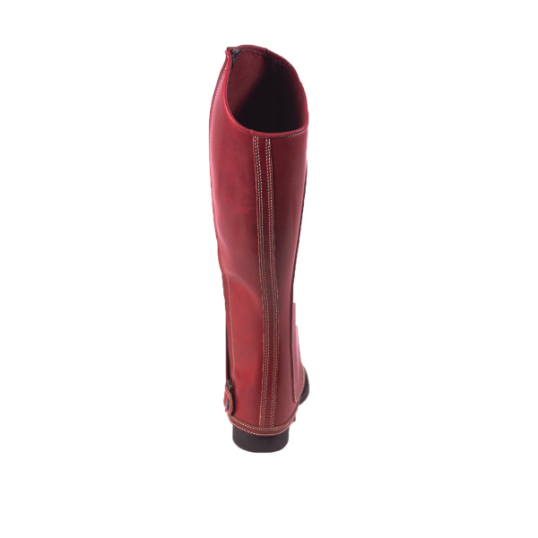 Polaina Mod: Doma piel Vaqueta Cereza con cremallera. REF 006358-CER - Imagen 3
