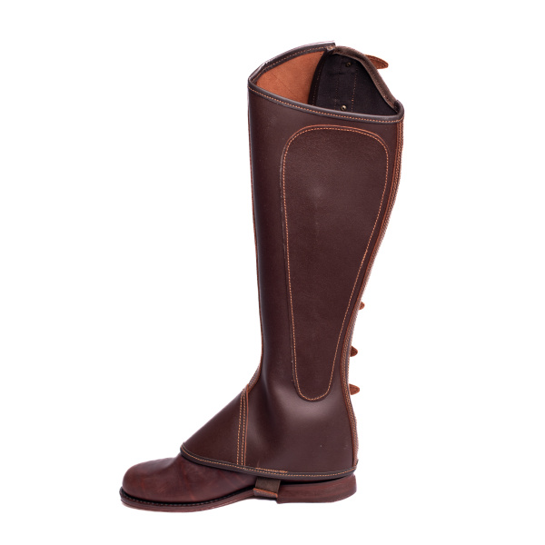 Polaina Mod: Doma piel engrasada castaña 9 engarces y ajuste elástico. REF 006416 - Imagen 5
