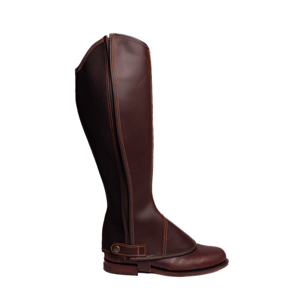 Polaina Mod Doma piel engrasada castaña cremallera y ajuste elástico. REF 006417 - Imagen 5