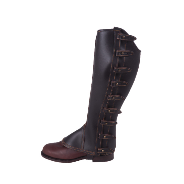 Polaina Mod: Doma piel engrasada Castaña 9 engarces. REF 006357-CAS - Imagen 2