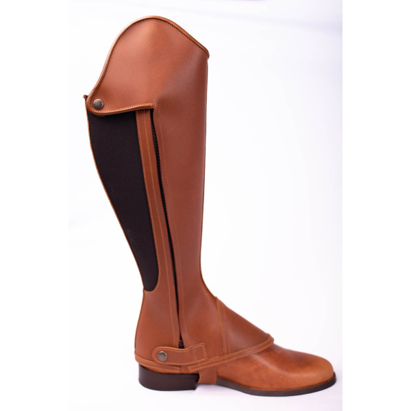 Polaina Mod: Doma piel engrasada Natural con cremallera y elástico. ref 006362-NAT - Imagen 3