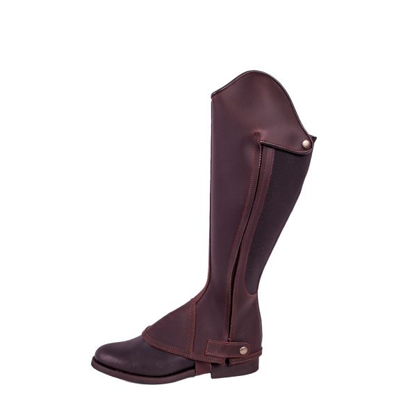 Polaina Mod: Doma piel engrasada Castaña con cremallera y elástico. REF 006362-CAS - Imagen 2