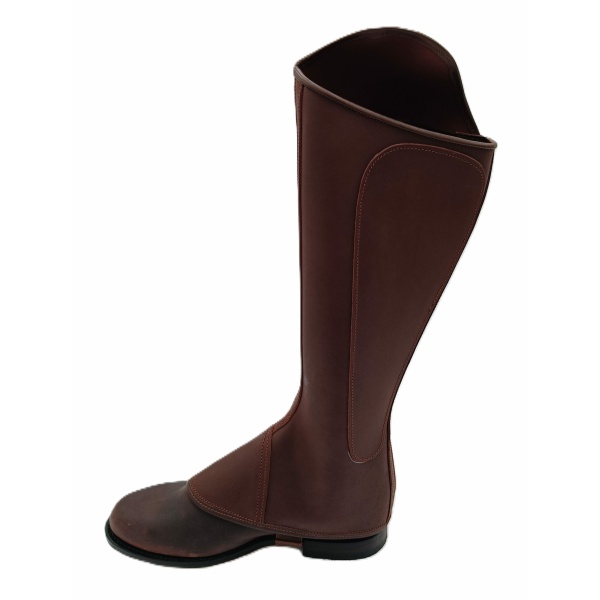 Polaina Mod: Hipi 7 piel engrasada Castaña cremallera y elástico. REF 006365-CAS - Imagen 5