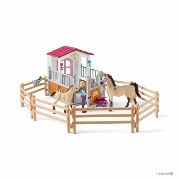 Schleich 42369 Box para caballos con arabes y moza de cuadra. REF 013143 - Imagen 2