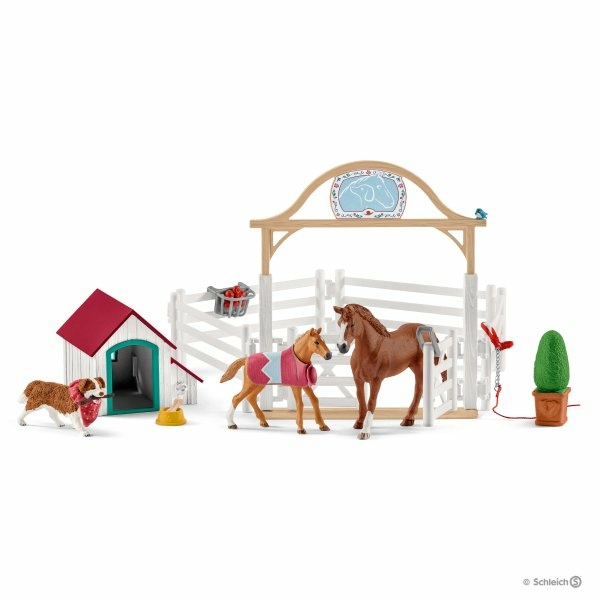 Schleich 42458 Caballos invitados del Horse Club Hannah con perra Ruby. REF 013043 - Imagen 2