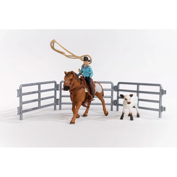 Schleich 42577 Captura con lazo con amazona vaquera. REF 013035 - Imagen 2