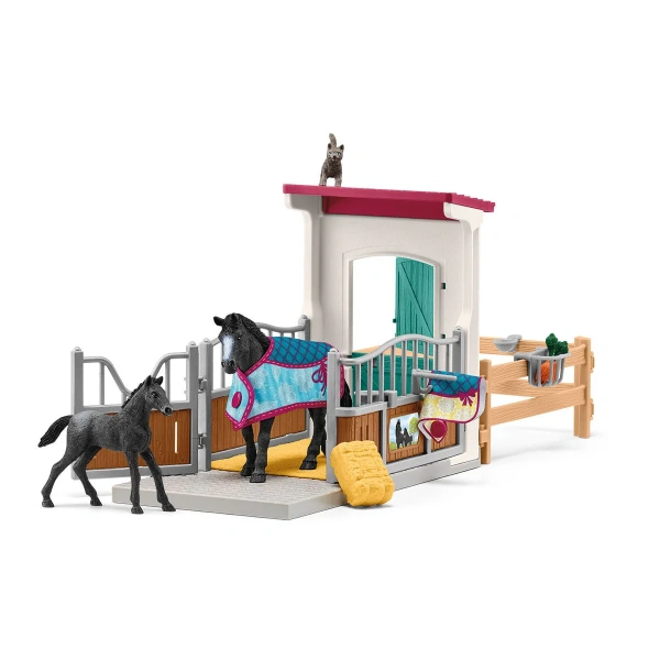 Schleich 42611 Box para caballo con yegua y potro. REF 013116 - Imagen 5