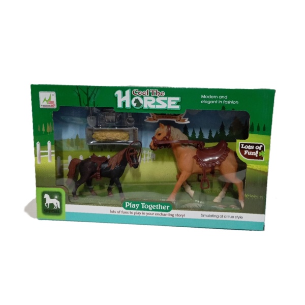 Set caballo y potro con accesorios. REF 012998