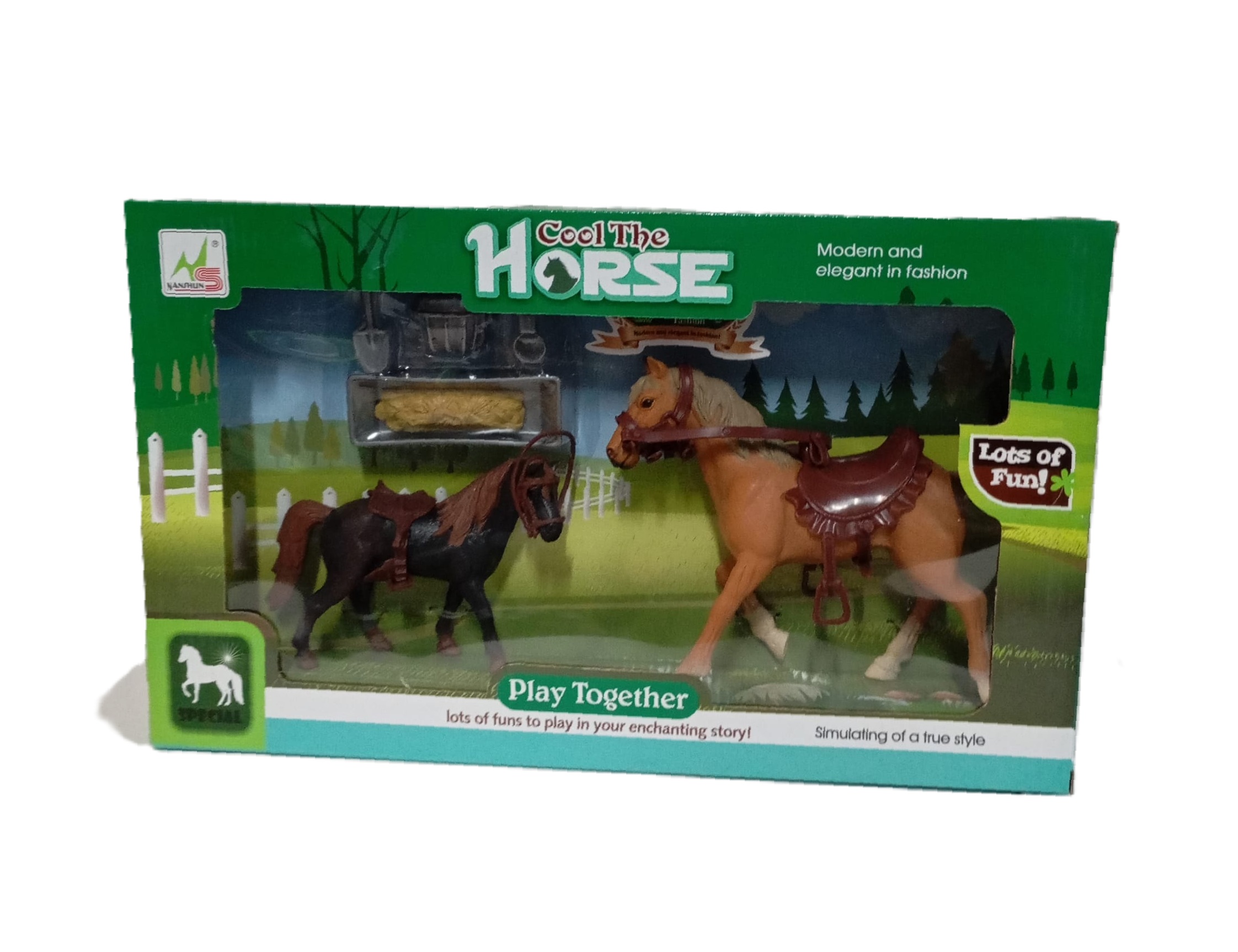Set caballo y potro con accesorios. REF 012998