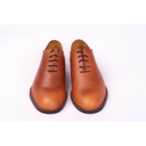 Zapato Mod: 255 para polaina Ternera Tostada, cordones piso diamante. REF 008496. - Imagen 4