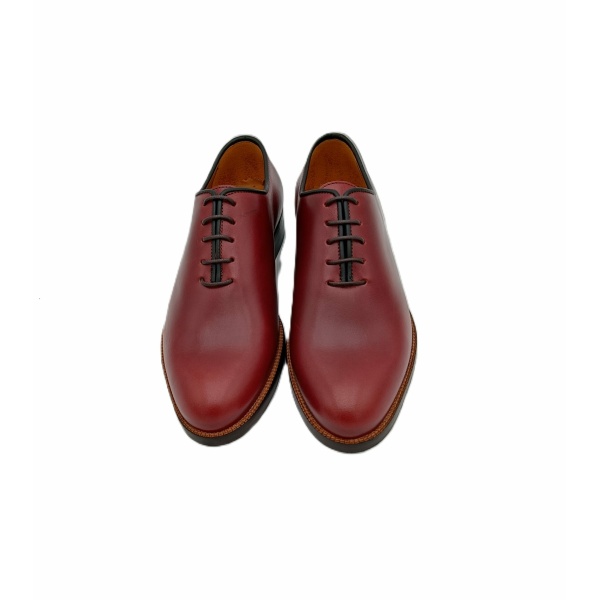 Zapato mod: 255 polaina vaqueta Cereza, cordones piso diamante. REF 008498 - Imagen 4