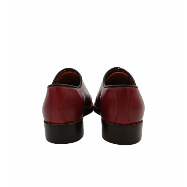 Zapato mod: 255 polaina vaqueta Cereza, cordones piso diamante. REF 008498 - Imagen 3
